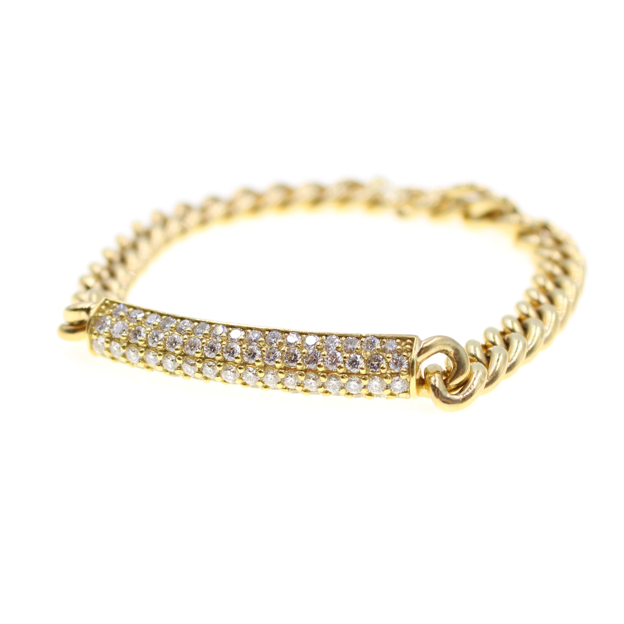 18k Yellow Gold and Diamond Bracelet