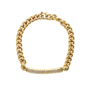 18k Yellow Gold and Diamond Bracelet