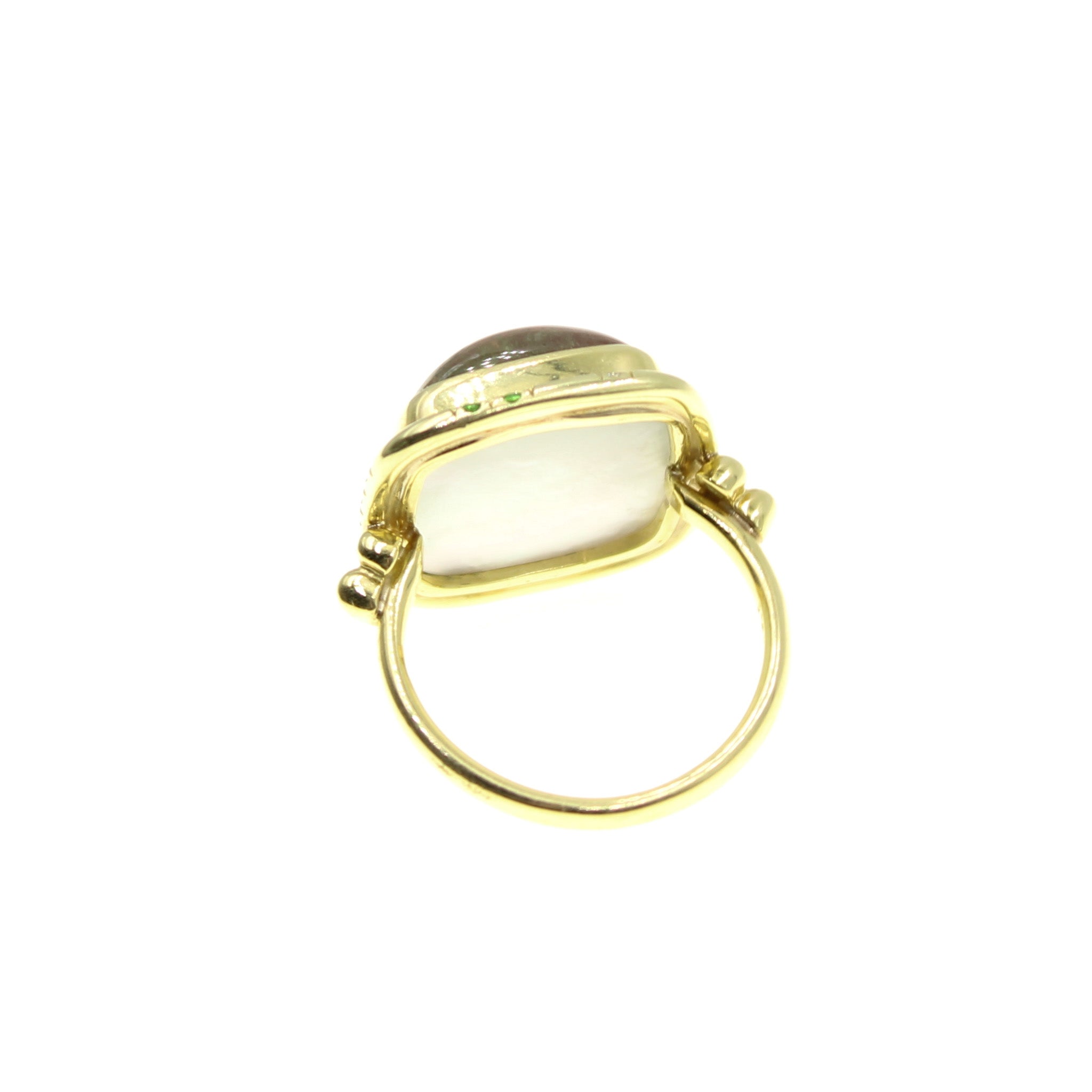 18k Yellow Gold & Tourmaline Cabochon Ring