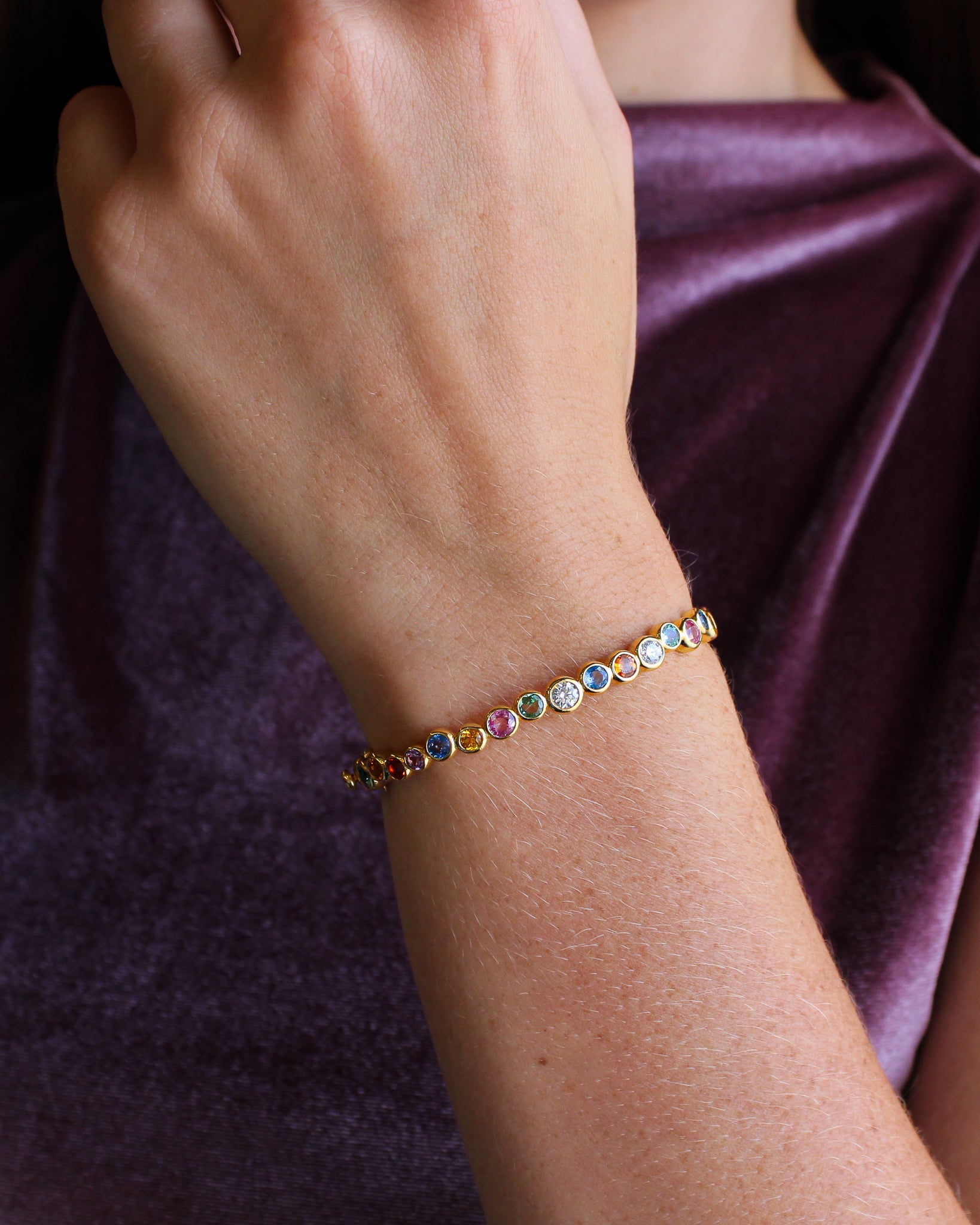 Diamond and Sapphire Bracelet