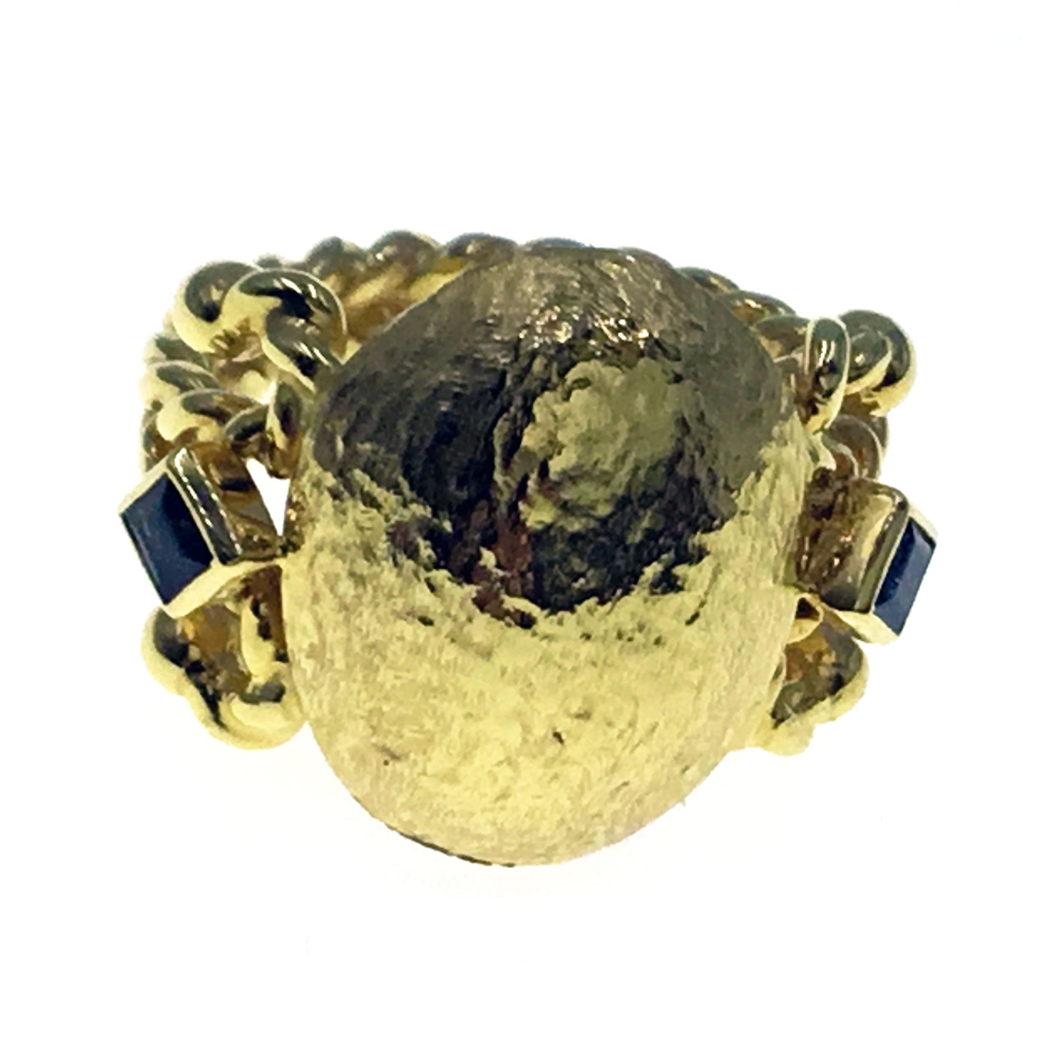 14K Hammered Gold Fashion Ring