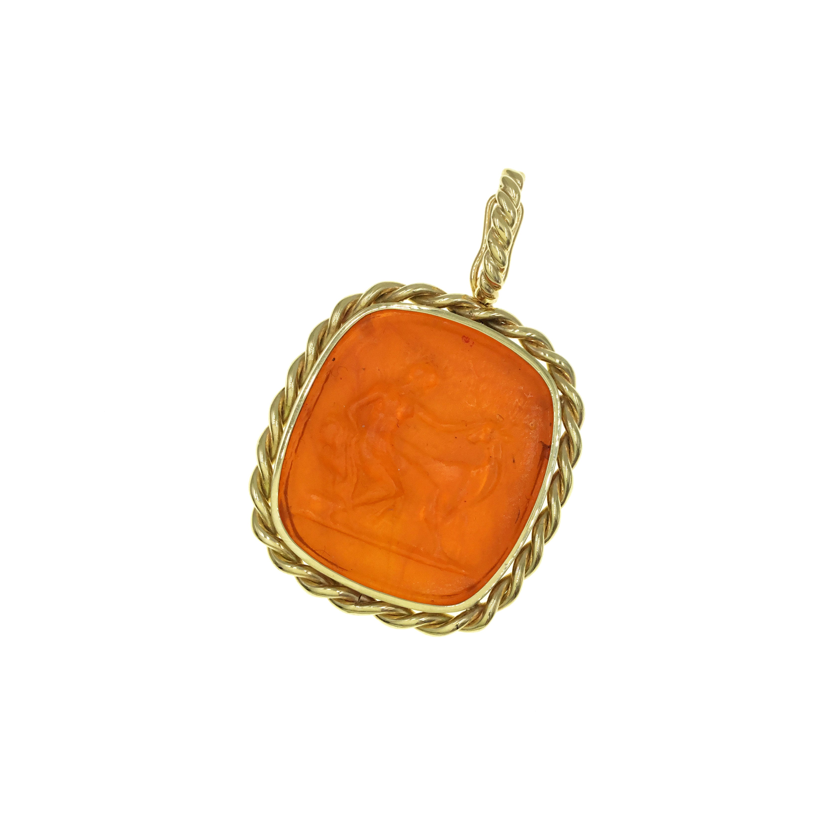 Orange Venetian Glass Pendant
