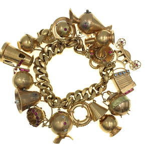 Vintage Rose Gold Charm Bracelet
