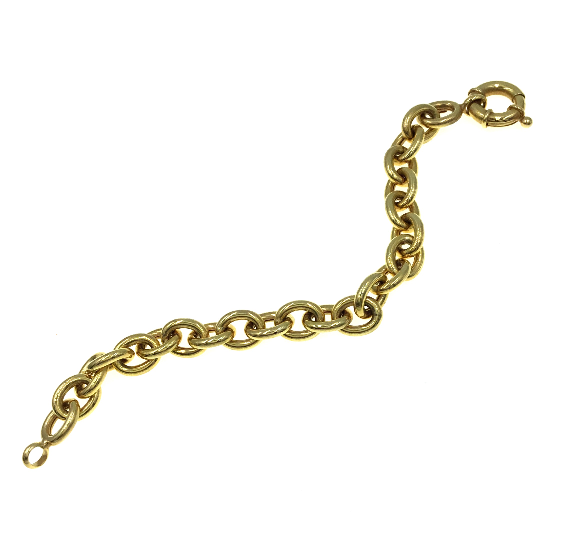14K Yellow Gold Round Link Bracelet