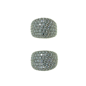 Diamond Pave’ Hoop Earrings